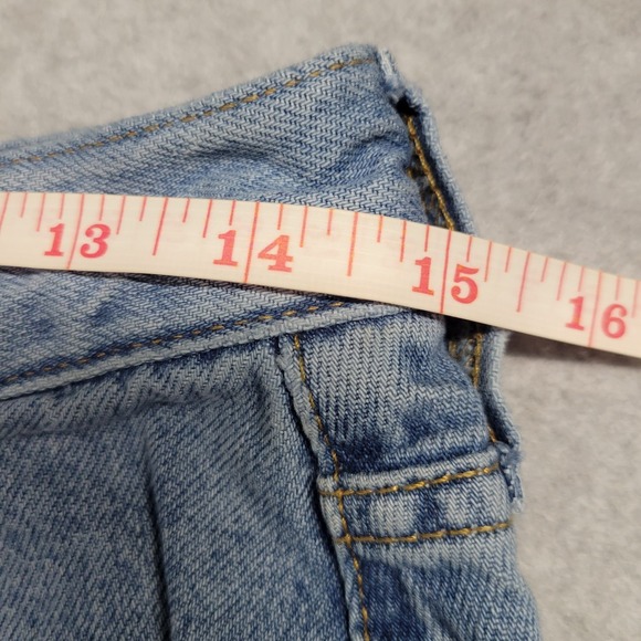 BDG Urban Outfitters Logan Buckle Back Baggy Barrel Denim Jeans Size 27W Light - Picture 6 of 13